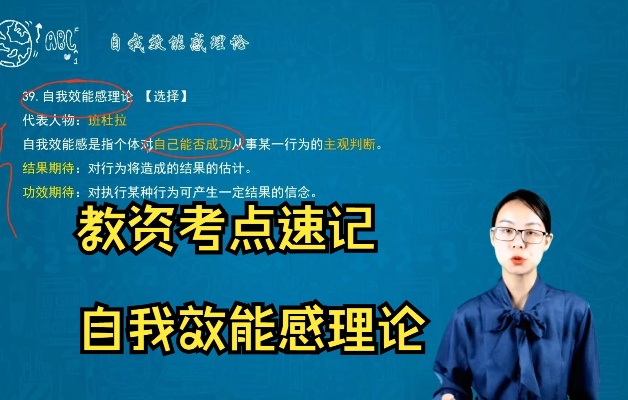 教资考点快速记忆:自我效能感理论