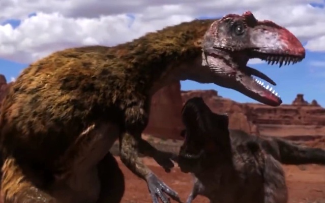西雅茨龙和早期暴龙的战斗 据说它是侏罗纪世界暴虐龙的原型