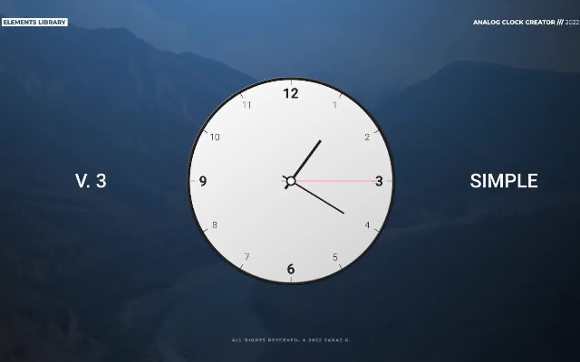 AE模板-9套时钟表盘设计可编辑的模拟时钟预设模拟时钟电子表计时器系统时间挂表