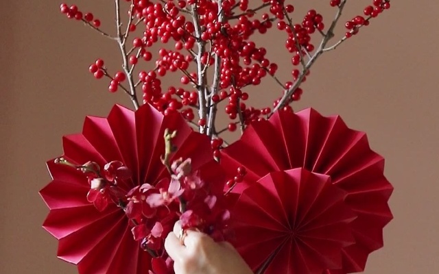 花艺培训|花艺教程干货 新年年花教程（3）答应我今年不要在家里摆银柳了好吗？富贵的花材它不香嘛？