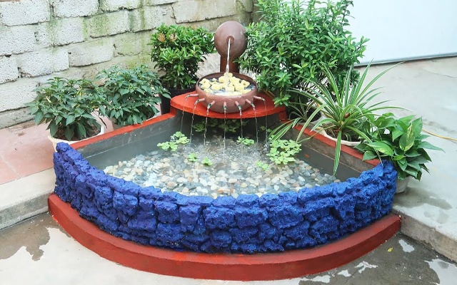 给院子打造一个超美丽的喷泉水池