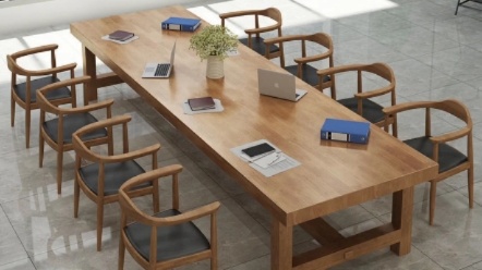 简约办公会议桌椅组合长方形培训洽谈桌大板长桌电脑桌写字台