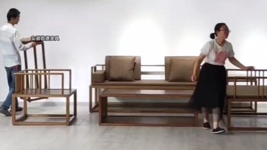 新中式沙发罗汉床组合搭配全屋定制