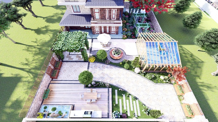 300㎡城市私家花园庭院设计方案！设计费3500施工预算11万！超美
