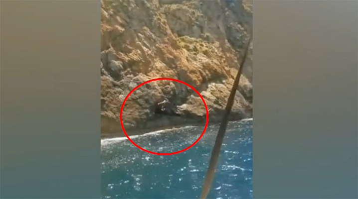 外国男子从25米高悬崖跳下 不幸撞上石头坠海身亡 家人目睹全程