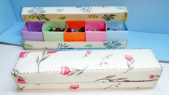 折纸教程：非常实用的多格收纳盒，简单有创意，用来装点小杂物