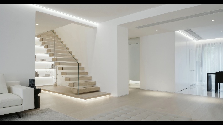 别墅#装修 现代极简风#楼梯#设计案例分享#室内效果图