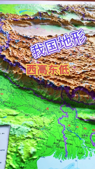 中国地形，西高东低，山多地少，#地理#立体地图#地理知识