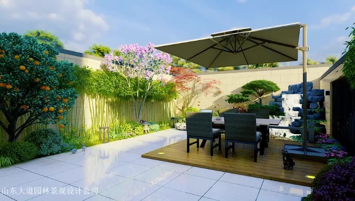 50平小院设计效果#庭院设计#花园#花园设计#别墅设计