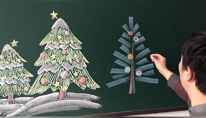雪松、圣诞树的画法，简单且漂亮