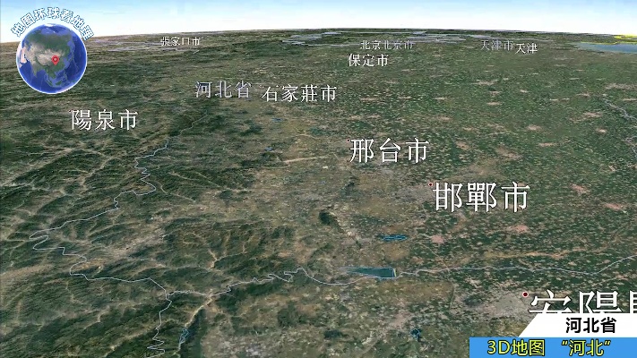 卫星地图看河北，南面环京津冀城市群比较发达，北面主要山脉太多
