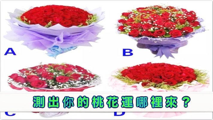 心理测试：选一束最喜欢的玫瑰花，测出你的桃花运哪里来？