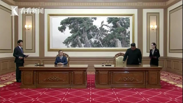 朝韩领导人签署《平壤共同宣言》并召开记者会 现场响起热烈掌声
