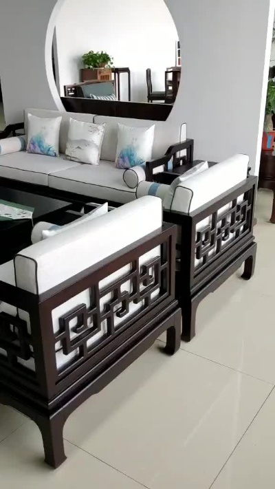 客厅沙发，新中式不一样的美，可以做白蜡木乌金木胡桃木