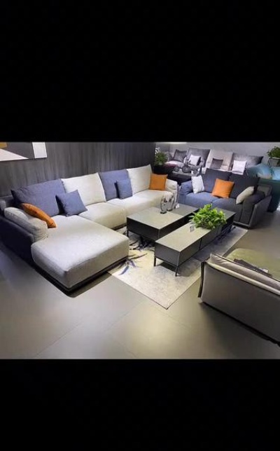 现代极简休闲拼色沙发#热门#装修#家具#设计
