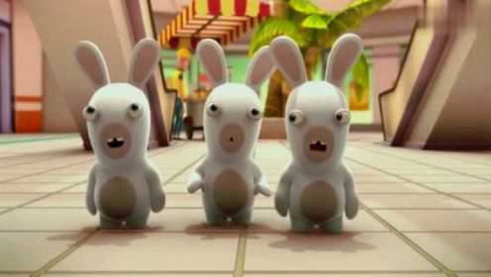 疯狂的兔子：看见别人乘坐电梯好像很有意思，兔子们也想去尝试