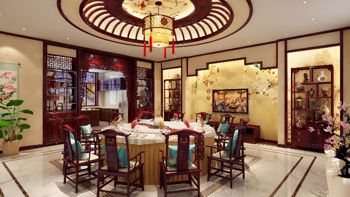 中式装修餐厅效果图集锦·典雅和美食不可辜负