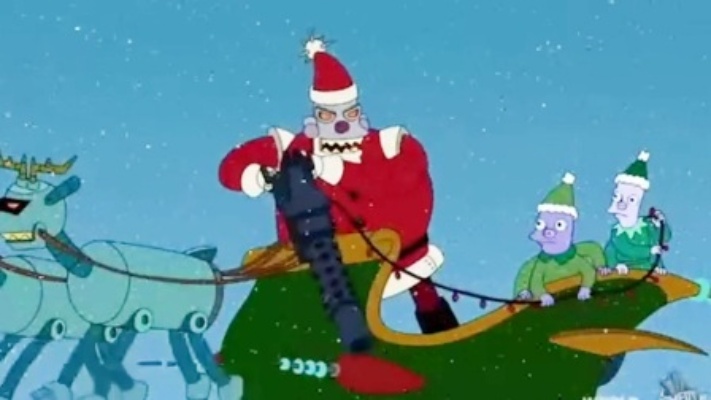 未来圣诞老人竟是杀手，手持武器进入房子送礼物，最霸气送礼物