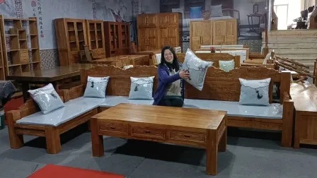 山东临清老榆木家具生产基地，一套3米5转角沙发5Q多，漂亮吗