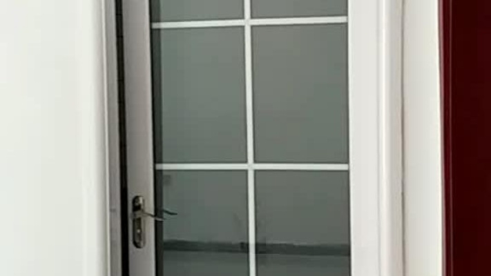 铝合金卫生间门。双层钢化玻璃，磨砂玻璃。中控花，699一套