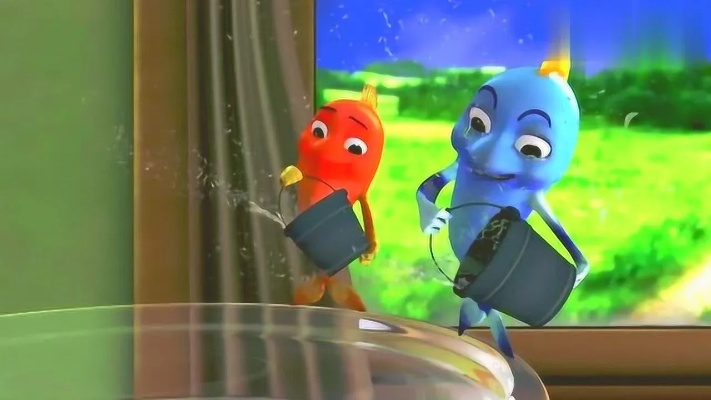 跳跳鱼世界2：小蓝修鱼缸的方法很赞哦，鱼缸终于不漏水啦