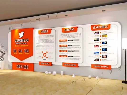 企业文化墙ai格式3d效果图模板办公室会议室文化长廊布置